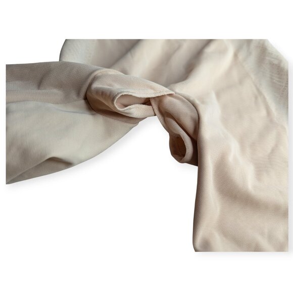 Assets Red Hot Label by Spanx Beige Shapewear Open Bust Bodysuit Size Medium - Picture 5 of 13